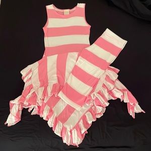 LEMON LOVES LIME Pink & White Tank Dress Set